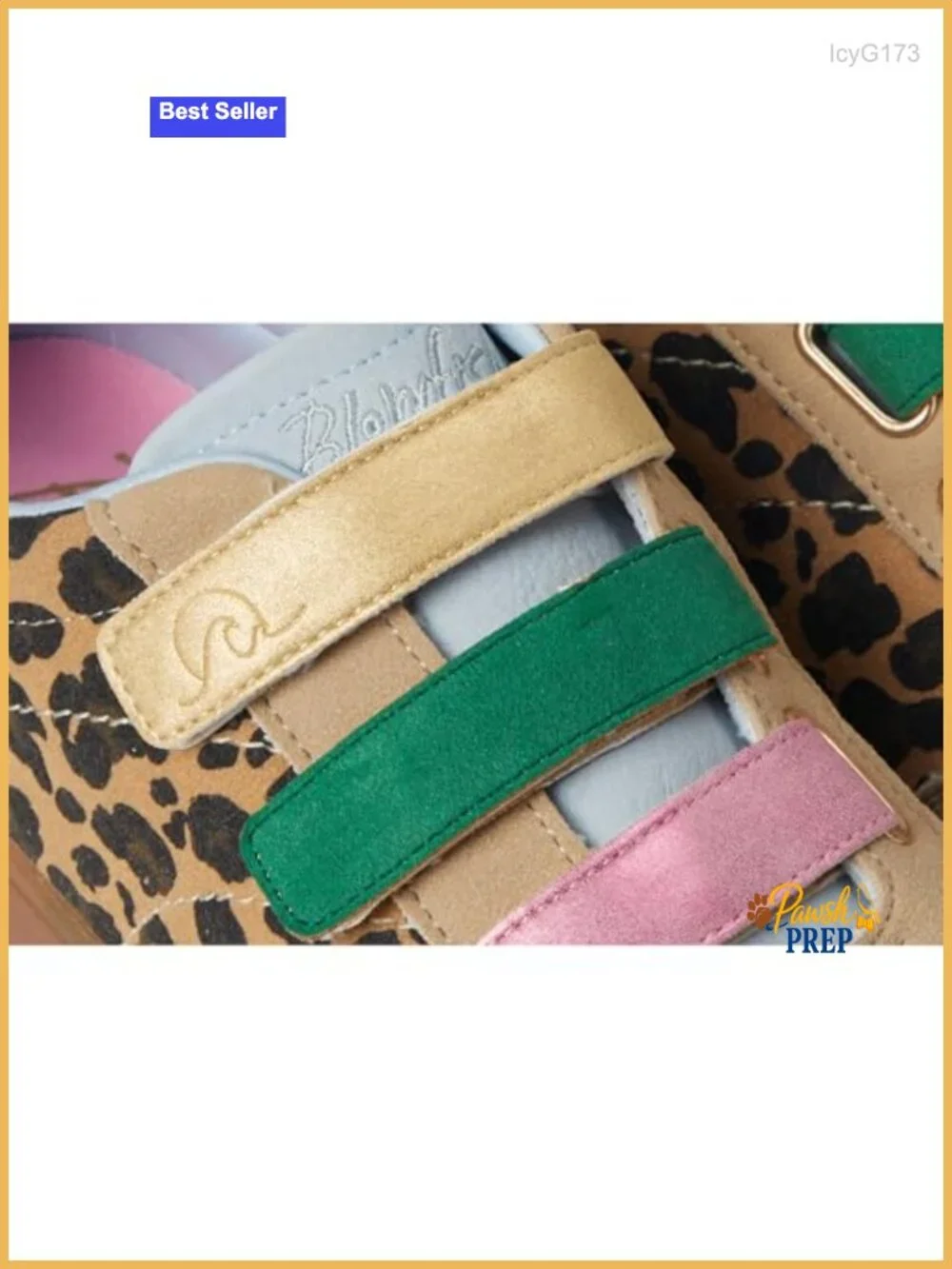 Faux Suede and Faux Leather Sneakers with Hook-and-Loop Strap